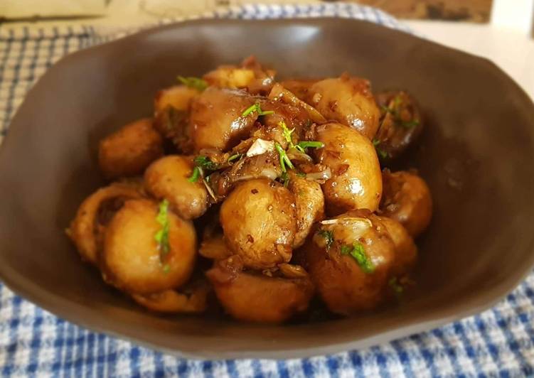 Steps to Prepare Quick Butter garlic mushrooms