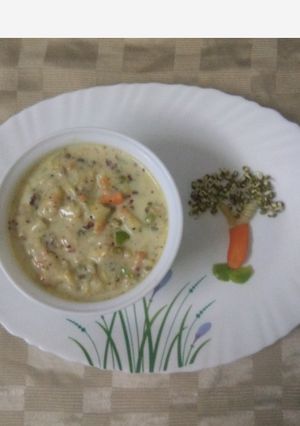 A picture of White Sauce Pasta.