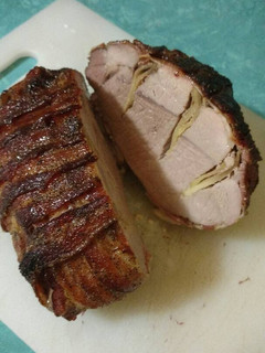 A picture of Candied Bacon Apple Roast.