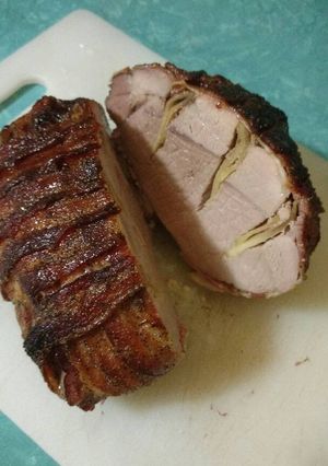 A picture of Candied Bacon Apple Roast.