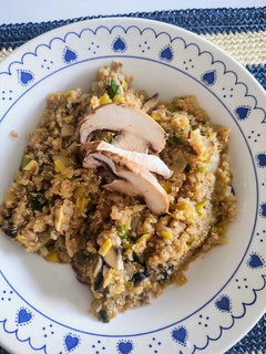 Una foto de Risotto de Quinoa y hongos