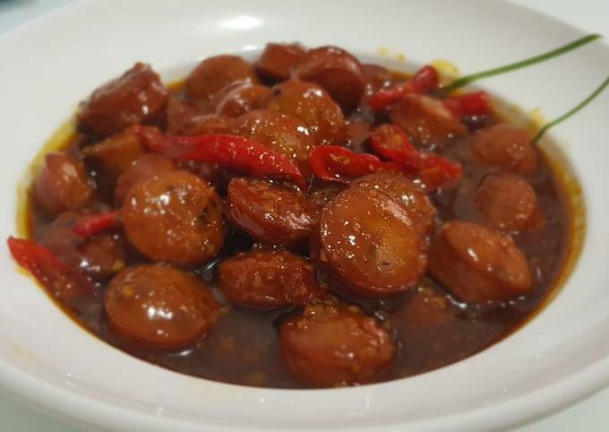 Resep Sosis Pedas Asam Manis Oleh Atin Ventola Cookpad