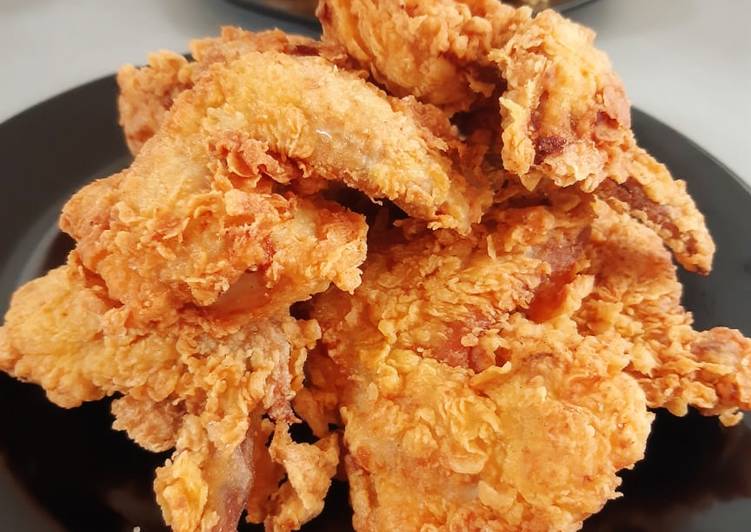 Ayam goreng tepung enak dan crispy tahan lama