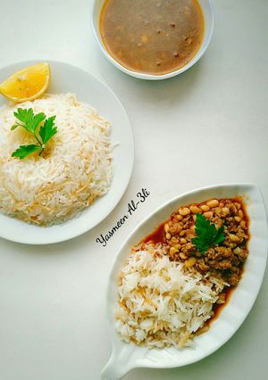 صورة لوصفة فاصوليا بيضا مع لحمة مفرومة 🌸