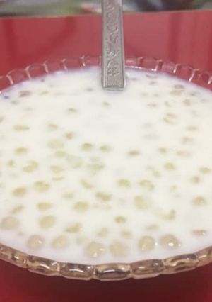 A picture of Sabudana kheer.