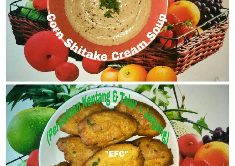 Easiest Way to Cook Yummy 🌽Corn Shitake Cream Soup &amp; Perkedel Jagung🌽
