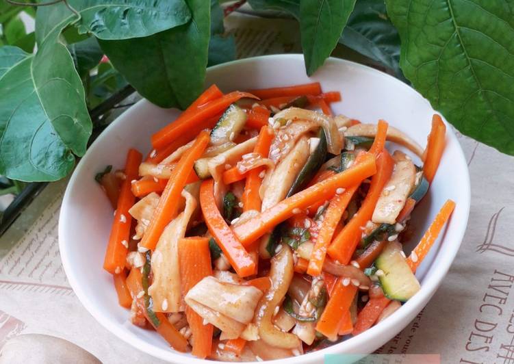 Acar king oyster Mushroom 🍄(korean food)
