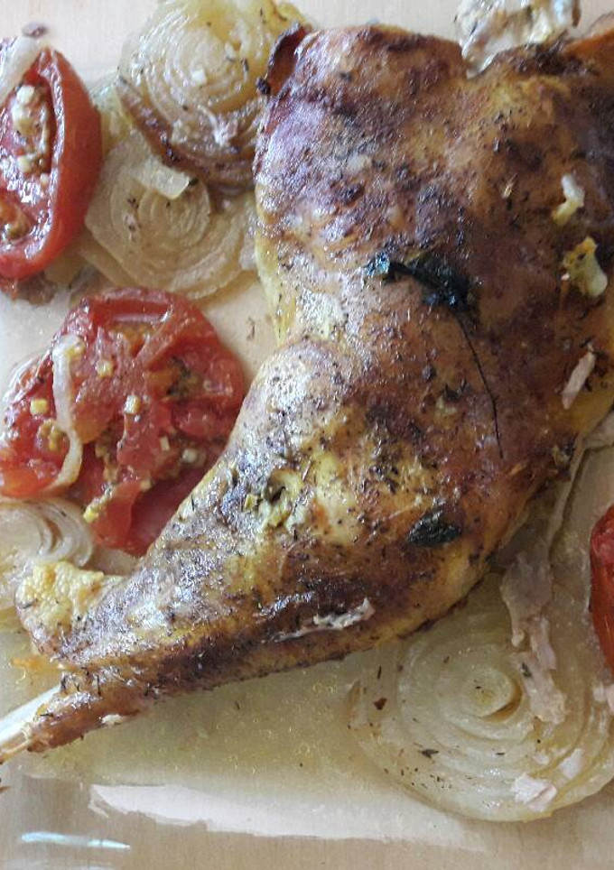 Una foto de Pierna de pavo asada