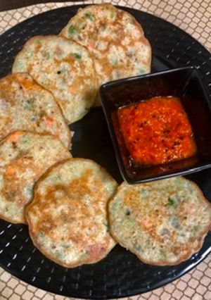 A picture of Sprouted moong dal pancake.