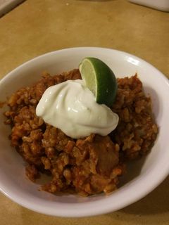 A picture of Arroz con Pollo (in electric pressure cooker).