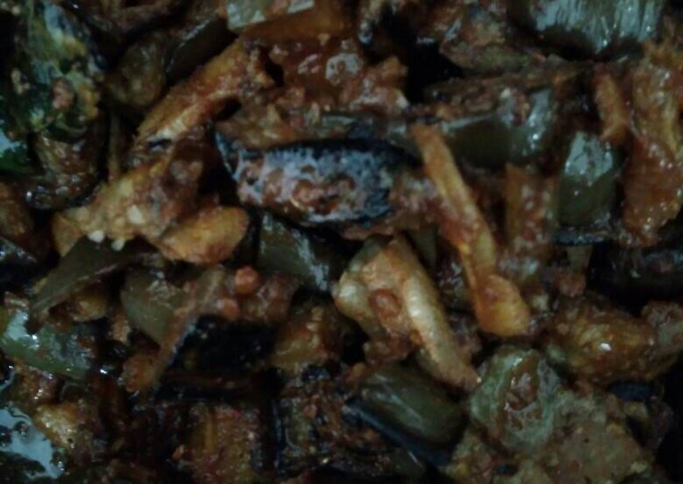 Terong bakar balado teri
