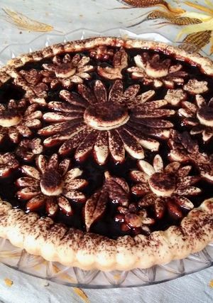 Foto di Crostata con marmellata di fichi al cioccolato