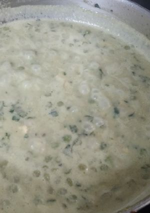 A picture of Methi malai mutter.