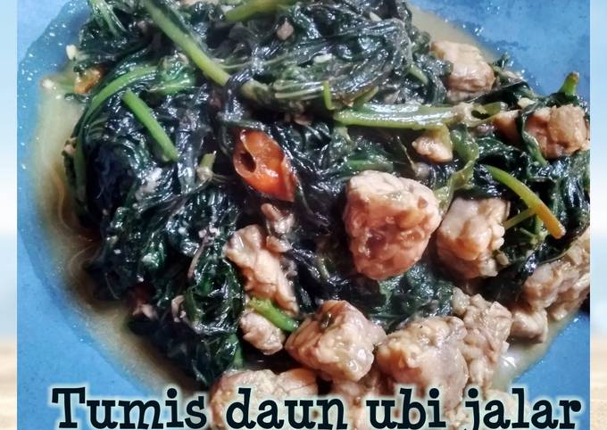 Resep Tumis daun ubi jalar Anti Gagal