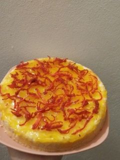 Hình của món Bánh bông lan bò khô-sốt dầu trứng.
