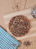 Mega cookie de avena saladita para aprovechar clara suelta