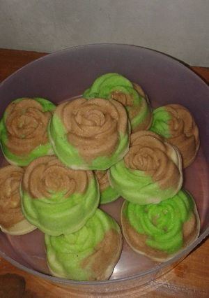 Foto resep Bolu kukus mawar simple