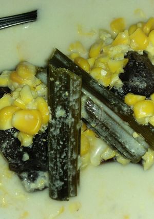 Foto resep Bubur jagung mix puding coklat. Lembut di lidah damai di hati😁