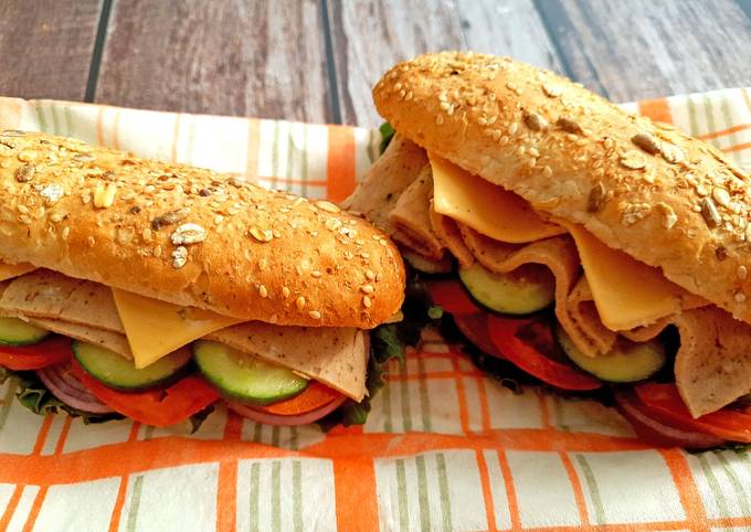 Chicken Salami Sandwich Subway Style Recipe by Madhu Bindra - Cookpad