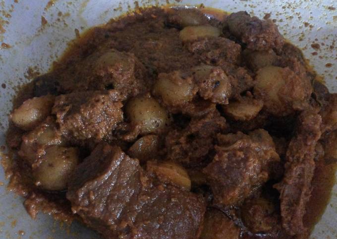 Rendang daging +kentang