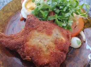 Una foto de Costillitas de cerdo a la milanesa
