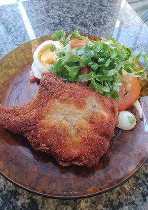 Una foto de Costillitas de cerdo a la milanesa