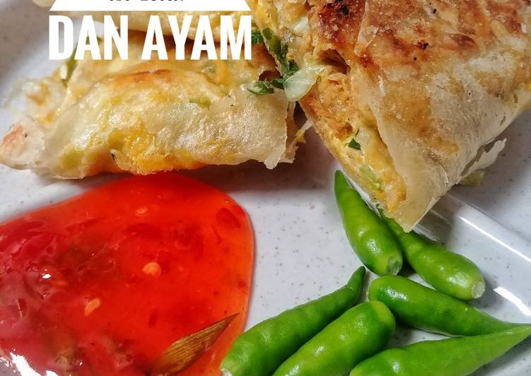 Resep Martabak Telur isi Ayam Enak dan Antiribet