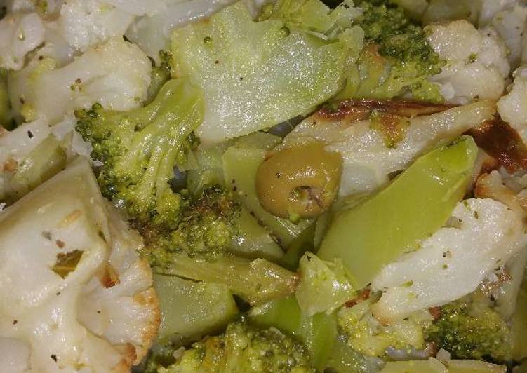 Savory Broccoli-Cauliflower Roast