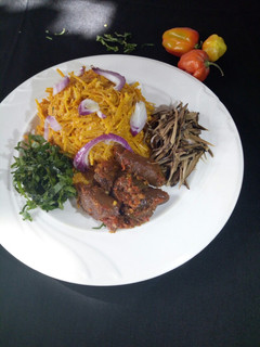 A picture of Abacha (African salad).