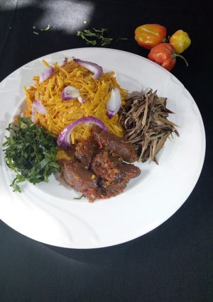 A picture of Abacha (African salad).
