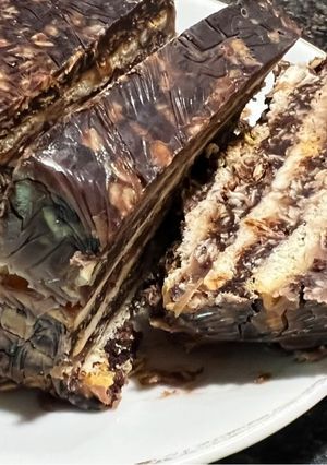 Una foto de Turrón alemán (chocolate y avena)