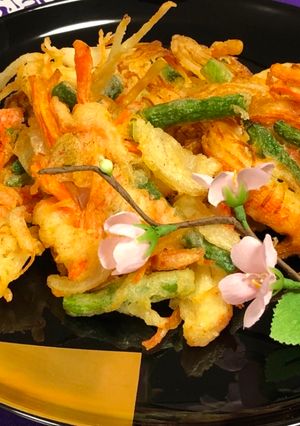 A picture of Crab Sticks and Vegetable Tempura.