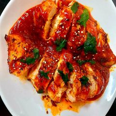 A picture of My Spicy Sriacha Honey Chicken 😃#Mainmeal.