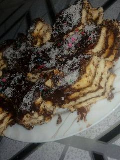 صورة لوصفة كيكة البسكويت🍫
