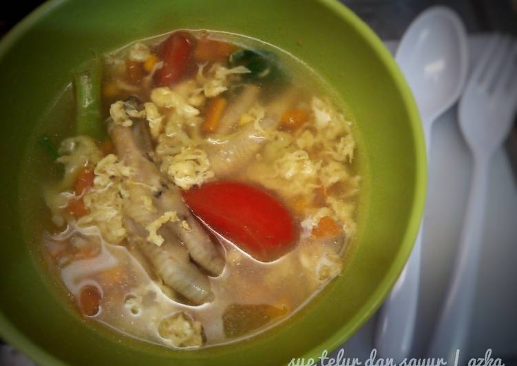 Sup telur dan sayur