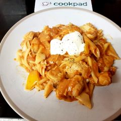 A picture of My Delicious Sweet Chicken Chilli Pasta. 😀.