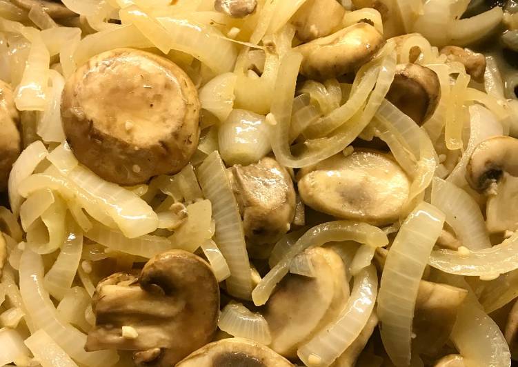 Simple Way to Prepare Speedy Onion and Mushrooms
