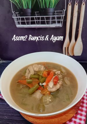 Foto resep Asem-asem Buncis & Ayam