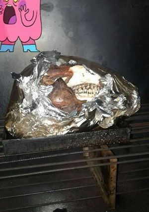 Una foto de Cabeza de vaca a la parrilla