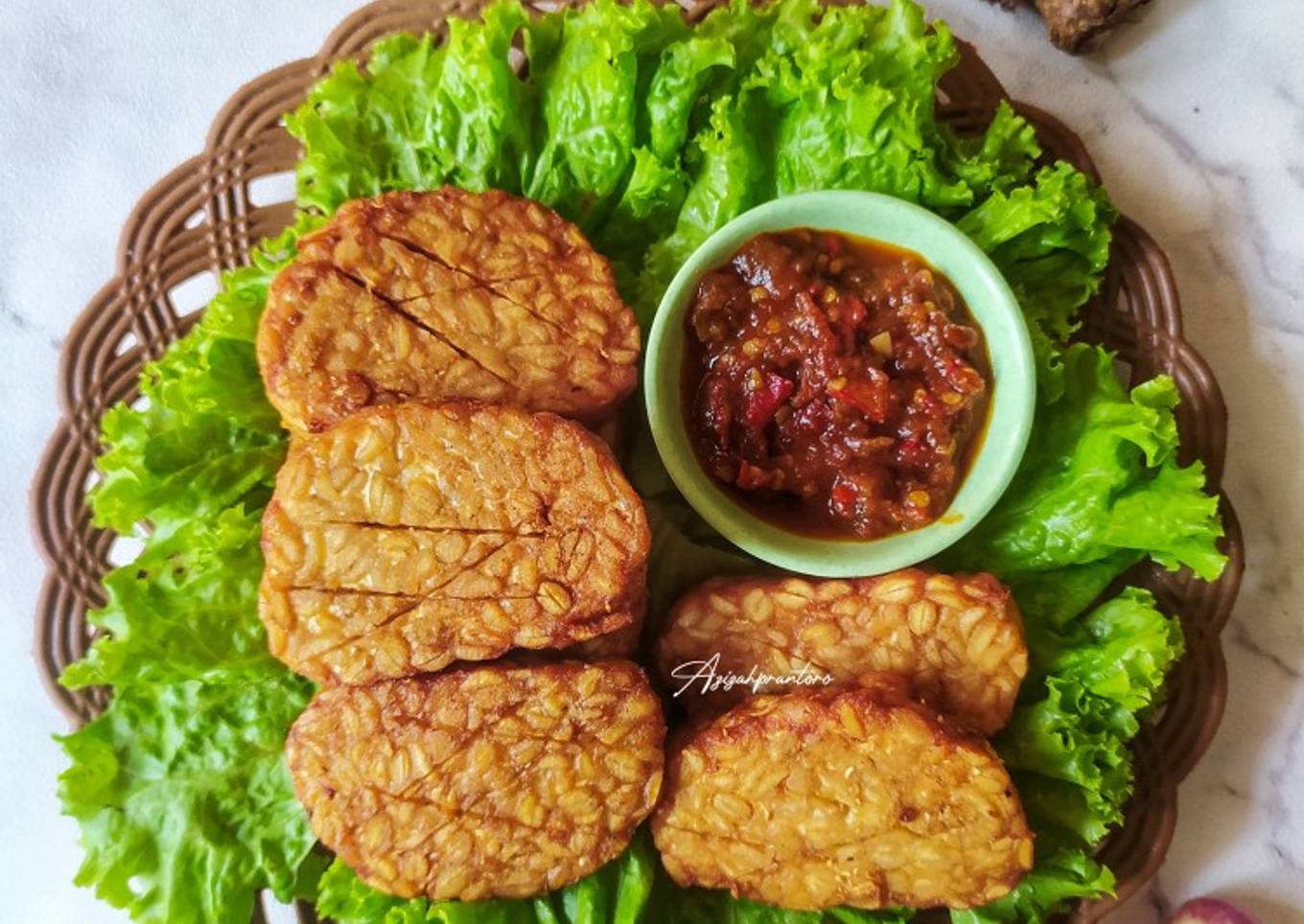 Tempe goreng bumbu kencur