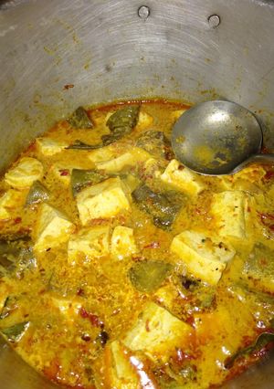 Foto resep Sayur terong+tahu mentah
