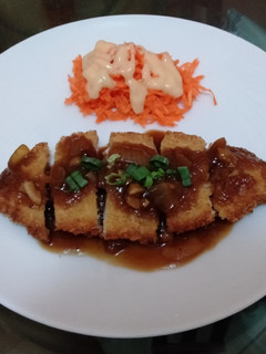 Foto resep Chicken katsu with teriyaki sauce