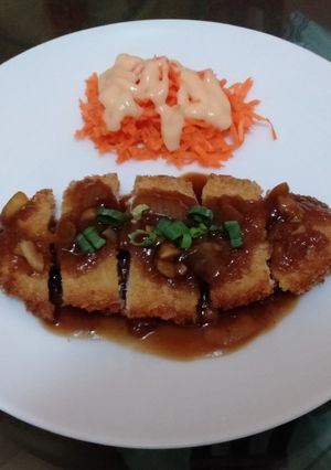 Foto resep Chicken katsu with teriyaki sauce
