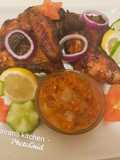 Smocked chicken and peper sauce