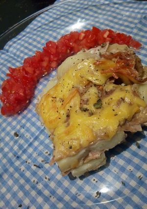 Una foto de Papas con mostaza al horno