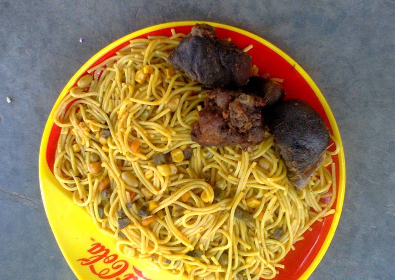 Jollof spaghetti
