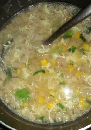 Foto resep Sup jagung bakso serabut telur