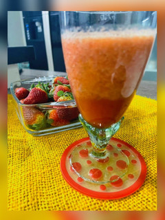 A picture of ORANGE STRAWBERRY PUNCH🍓🍊🍓.