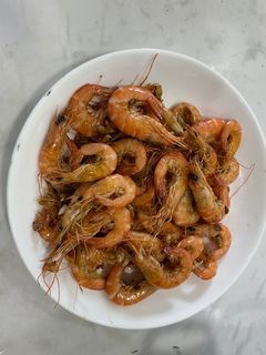 Hình của món Tôm đất cháy tỏi.
