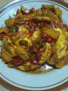 Foto resep Tumis telur tahu bumbu kecap